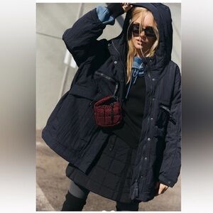 FP Movement by Free People Billie Boxy Oversized Jacket w/Hood NEW W/TAG XS/S